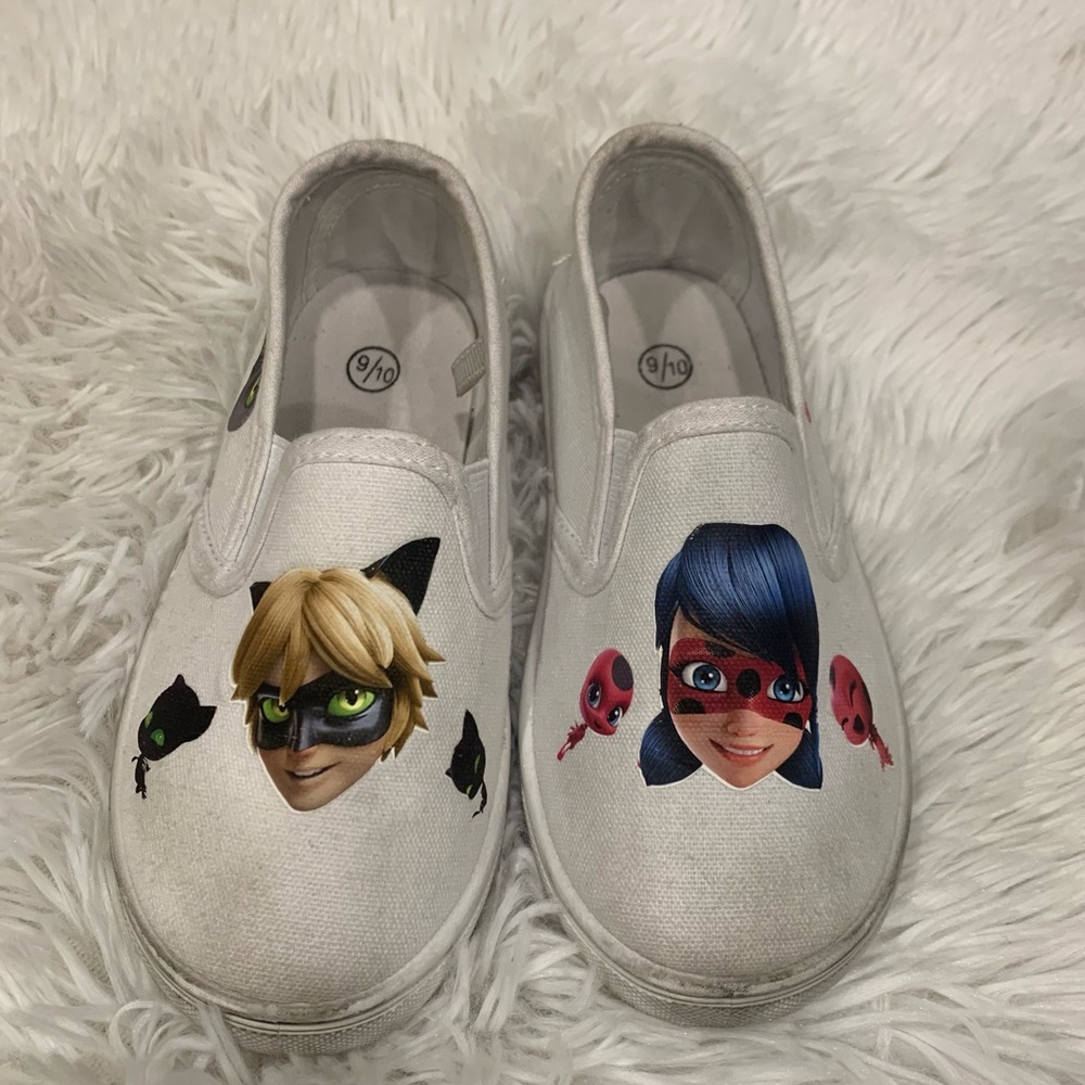 Custom made miraculous ladybug slip ons